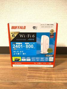 バッファロー　BUFFALO Wi-Fiルーター AirStation Wi-Fi 6（11ax）対応 2401＋800Mbps ホワイト WSR-3200AX4S-WH 