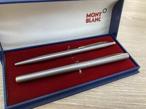 S【3D251】MONTBLANC モンブラン ボールペン 万年筆 ペン先 585 シルバー ゴールド カラー　筆記用具 文房具 プッシュジャンク
