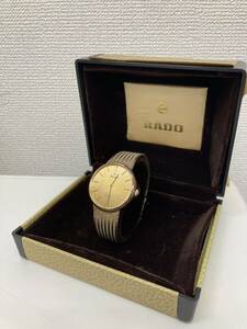 S【6D4】RADO ラドー Espori エスポワール　手巻き　ゴールド　カラー　金文字盤　腕時計　時計　SEIKO セイコー ヴィンテージ　不動