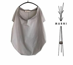  Marni хлопок 100% безрукавка тянуть over рубашка блуза размер 40 cut and sewn серый ju серия MARNI