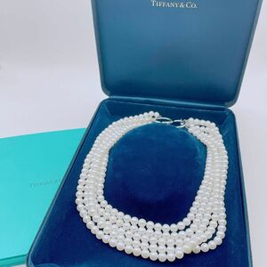 Tiffany & Co. 希少　ネックレス　淡水パール　5連　箱付き　真珠