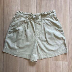 【一度のみ着用】ユニクロ　リネンコットンショートパンツ　M ベージュ　大人気完売商品　※即日発送いたします！