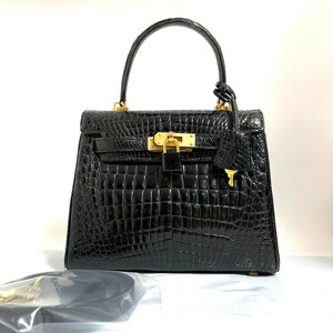 1 иен старт крокодил сияющий 2way ручная сумочка сумка на плечо Gold металлические принадлежности Mini размер 