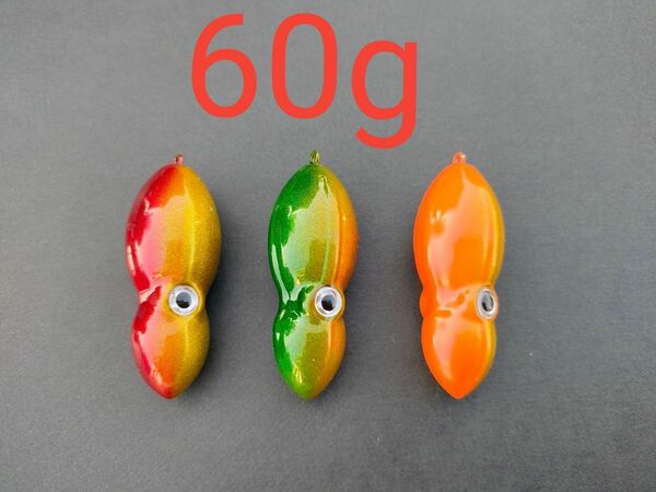 3色×60g　タングステン　タイラバ　鯛ラバ　ヘッド