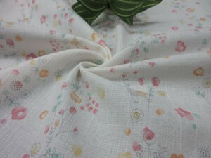 KA4618-5 * хлопок 100% soft .. ткань * длина 3m| цветочный принт | незначительный розовый × многоцветный 