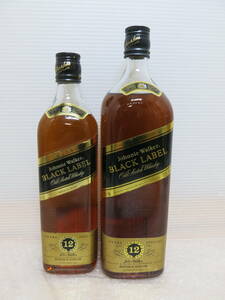 Johnnie Walker BLACK LABEL ジョニーウォーカー ブラックラベル 12年　未開栓　1.125+700ml 40% 