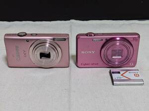 再々出品 Canon キャノン IXY 100F SONY ソニー Cyber-shot DSC-WX200 コンパクトデジタルカメラ デジカメ まとめて ピンク ジャンク 