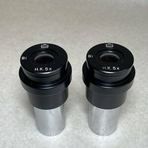 8-45） NIKON ニコン 顕微鏡 接眼レンズ H.K. 5x 2個セット 