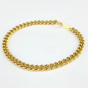  flat bracele YG yellow gold arm wheel bracele K18 men's [ used ]