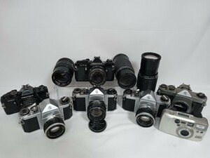 ジャンク PENTAX ペンタックス フィルムカメラ7台 レンズ3本 計10台まとめ売り 動作未確認 同梱不可　桜J33