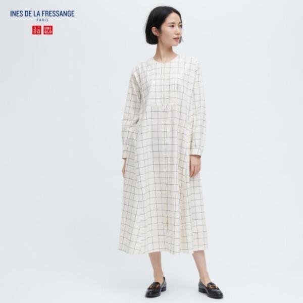 【新品タグ付き】コットンツイルシャツワンピース イネス ユニクロ