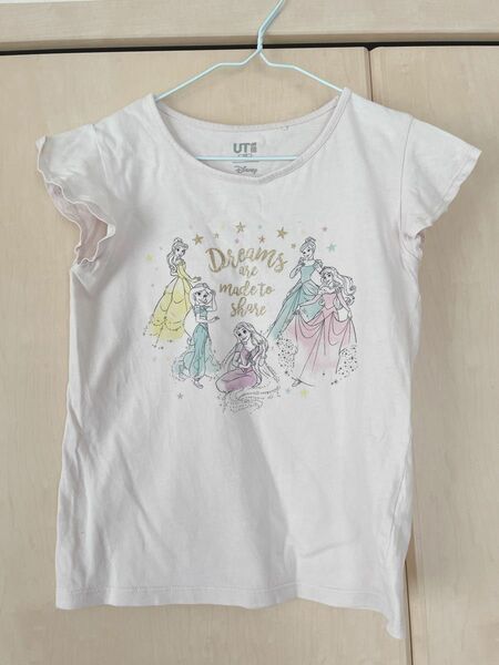 UT Tシャツ 半袖Tシャツ ピンク キッズ 半袖 カットソー 女の子　ディズニー　プリンセス　ラプンツェル　シンデレラ　ユニクロ