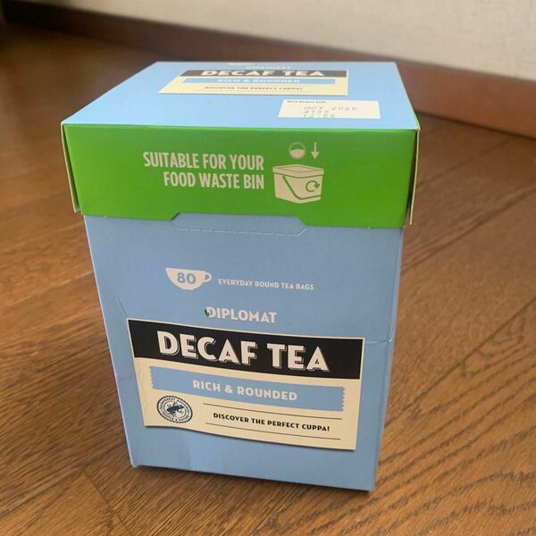 イギリス　ロンドン　カフェインなし　DECAF TEA 大容量80ティーバッグ　紅茶　リッチティー　カフェインフリー　250g