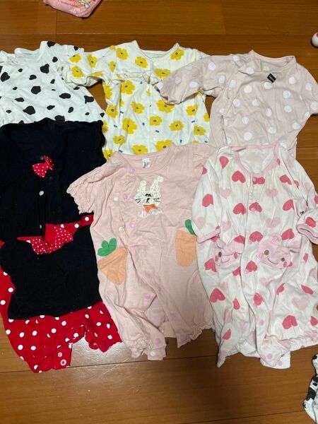 ベビー服 新生児 女の子 出産準備 まとめ売り ボディスーツ 半袖 肌着 ロンパース 女の子