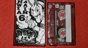 0316こ4■カセットテープ■HAWAIIAN6/DEMO TAPE【3曲入/歌詞カード/デモテープ】ハワイアン/インディーズ/パンク(送料370円【ゆ60】