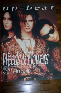 0919お6■A1ポスター■up-beat/Weeds&Flowes【アルバム発売告知/店貼り】アップビート/ビクター/インビテーション【ゆ80】