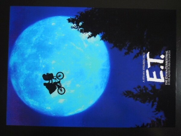 A4 額付き ポスター E.T. 映画 ET スピルバーグ Steven Spielberg The Extra Terrestrial 月 フォトフレーム 額装済み