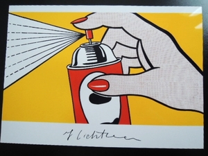 A4 額付き ポスター ロイリキテンスタイン スプレー Roy Lichtenstein Spray フィンガー 指 サイン