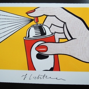 A4 額付き ポスター ロイリキテンスタイン スプレー Roy Lichtenstein Spray フィンガー 指 サイン