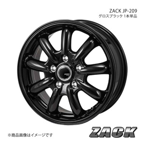 ZACK JP-209 エスティマ 30系 後期 純正/推奨タイヤ:205/60-16 アルミホイール1本 【16×6.5J 5-114.3 +48 グロスブラック】