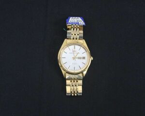 [SJ] unused Orient ORIENT DELUXE AAA SWIMMER 23JEWELS Gold wristwatch junk 