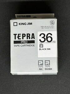 09605 テプラPROテープ 36㎜ 白　黒文字　②未開封新品　即決　送料込
