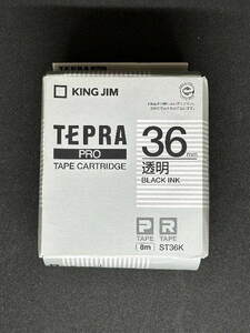 09606 テプラPROテープ 36㎜ 透明　黒文字　未開封新品　即決　送料込