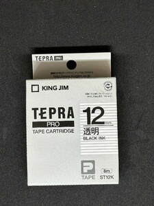 09615 Tepra PRO tape 12. transparent black character breaking the seal goods prompt decision including carriage 