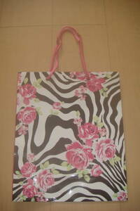 *MA*RSma-zMARS Zebra × rose pattern shop sack shopa- paper bag pink *