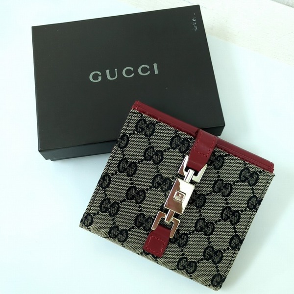 GUCCI グッチ GG Wホック 折り財布 ジャッキー キャンバス イタリア製