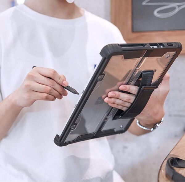 Surface Pro 8 ケース カバー ハンドストラップ ペンホルダー付き