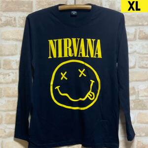 ニルバーナ ニルヴァーナ ロングTシャツ　XLサイズ　Nirvana ニコちゃん バンドTシャツ ロックバンド ロンT