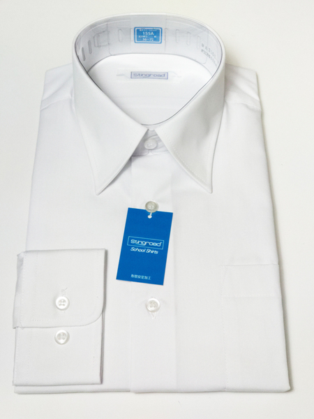 スクールシャツ 155A 男子長袖 形態安定 白無地 レギュラーカラー 新品 MA3100