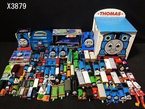 X3879M 機関車トーマス パーシー おもちゃ ごきげんトーマス ボックス パズル 木製線路 など 大量 まとめ