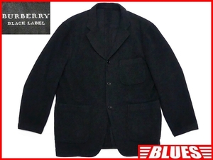 即決★BURBERRY BLACK LABEL★メンズM ウールテーラードジャケット 廃版 バーバリーブラックレーベル 38R 黒 三陽商会正規 ビジネス 背広