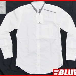 即決★4×4MAN★新品 メンズS ドレスシャツ 白 ホワイト 長袖 ビジネス ワイシャツ カッターシャツ タグ付き デッドストック