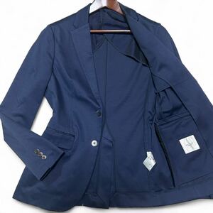 EDIFICE Edifice Anne navy blue jacket tailored stretch material spring summer elasticity navy button design L size 