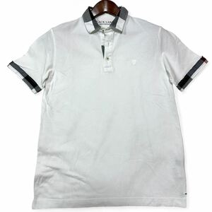 BLACK LABEL CRESTBRIDGE ブラックレーベルクレストブリッジ ポロシャツ 半袖 チェック柄 ホワイト 白 3サイズ