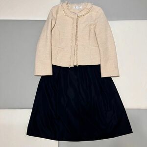 【極美品】ROPEPICNIC &UNTITLED ジャケット スカートセット ママスーツ フォーマル ツイード