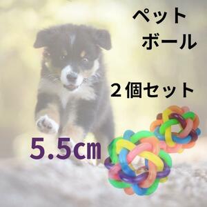2個セット ラバーボール　5.5cm 犬　おもちゃ　玩具　ペット　ストレス