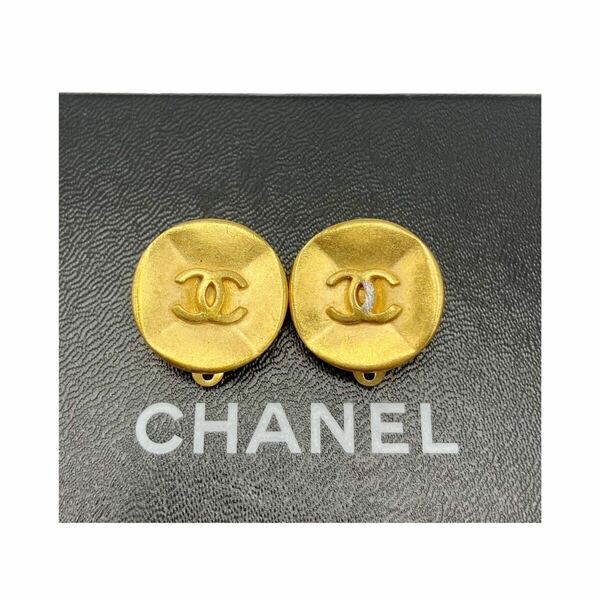 【良品】シャネル CHANEL 94P ココマーク ロゴ ラウンド イヤリング ゴールド ヴィンテージ 