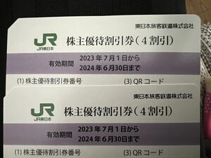 JR東日本 株主優待券 2枚 送料無料 6/30期限