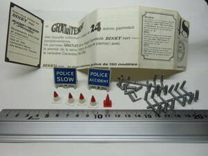  old Dinky. accident processing signboard ( Mini Country Police car. accessory?) unused goods * postage 120 jpy 