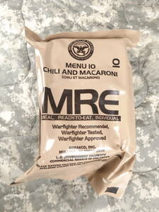 米軍官給品 MREレーション MENU-10 2022年2月検品 米軍 ミリ飯 ミリメシ 戦闘糧食 非常食 備蓄 保存食 防災バッグ 車中泊 サバゲ キャンプ