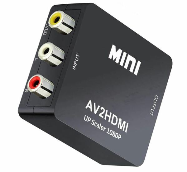 送料無料 未使用品 RCA to HDMI変換コンバーター AV to HDMI 変換器 AV2HDMI USBケーブル付き 音声転送 1080/720P切り替え