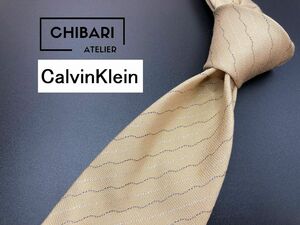 [ beautiful goods ]CalvinKlein Calvin Klein reji men taru pattern necktie 3ps.@ and more free shipping beige 0505151