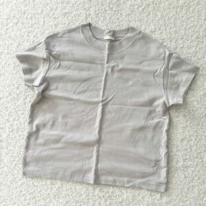 GU ジーユー 半袖 Tシャツ グレー レディース M