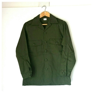 ☆美品☆ 80's Vintage US ARMY ビンテージ デッドストック ユーティリティ シャツ 希少 サイズ 14 1/2 31 オリーブ ③