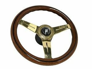SMG54853 large NARDI Nardi Classic wooden steering wheel φ33cm Gold present condition goods direct pick up welcome 