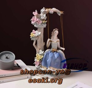 極美品★ 陶磁器 置物 西洋陶器 北欧磁石 陶器の人形 お姫様 陶器の人形 陶器の置物 洋風 置物 芸術品